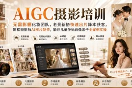 AIGC影楼摄影培训课程 全品类商业AI样片制作实操降本获客