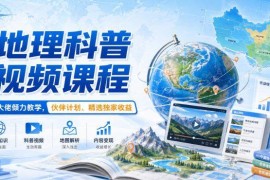 零基础地理科普视频课程 专业讲师授课附内容变现扶持政策