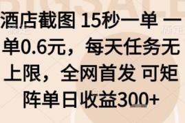 美团酒店截图副业操作指南 零门槛低耗时多劳多得收益详解