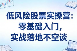 低风险股票零基础入门实操课 全流程实战落地教学