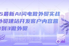 2025最新AI外贸实战课 零基础学建站获客内容营销全流程