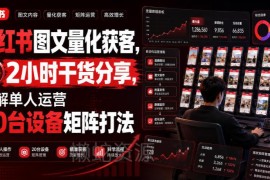 小红书图文量化获客攻略 单人20台设备矩阵运营全流程详解