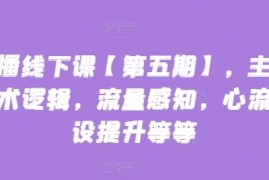 2024第五期抖音主播线下课 话术逻辑流量感知心流建设提升教程