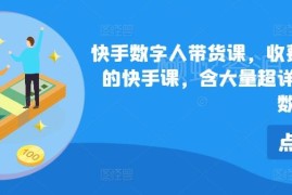 2024快手数字人带货系统课程 含详细俄罗斯数字人玩法教学