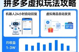 拼多多虚拟类目机器人自动发货玩法 低门槛运营实操指南