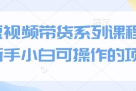 适合新手小白的短视频带货实操课程 全流程可落地操作指南
