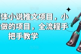AI自媒体小说推文项目全流程教学 零基础小白可轻松上手