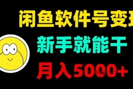 新手零门槛可操作的闲鱼软件号变现玩法 月入稳定可达5k+