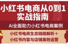 2025小红书电商全链路运营实操教程 AI助力流量转化长效变现