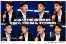 AI仿真人辩手情感短视频制作教学 零基础新手快速起号涨粉教程
