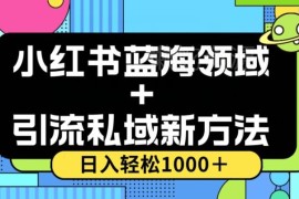 小红书蓝海虚拟赛道私域引流新方法 不限流小白也能轻松实操