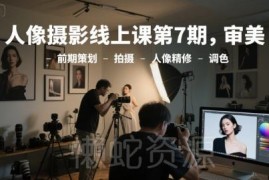 第7期人像摄影线上系统课 从审美前期到后期精修调色全教学