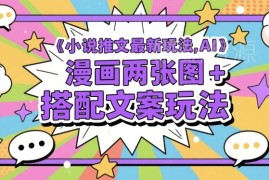 小说推文最新实操玩法：AI漫画双图搭配文案变现教程