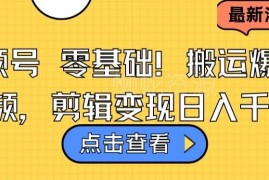 视频号零基础搬运爆款短剧剪辑变现方法 红利期实操攻略