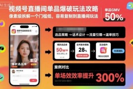 视频号直播间单品爆破玩法攻略 低门槛可复制运营技巧全解析