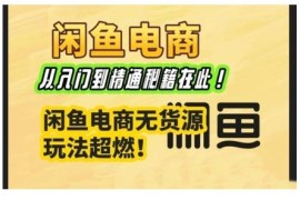 闲鱼电商实战课详解 无货源玩法从入门到精通全流程教程