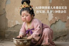 AI制作唐朝胖美人夫妻搞笑内容涨粉实操 零基础五分钟即可学会