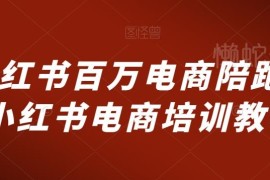 小红书电商陪跑培训教程 从起店选品到店群变现全流程教学