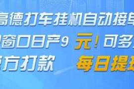高德地图挂G接单靠谱吗 单窗口日产9元玩法全揭秘