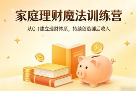 0基础家庭理财训练营 从0到1搭建体系获取持续睡后收入