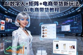 AI数字人矩阵电商带货实操教程 从底层逻辑到落地全步骤解析