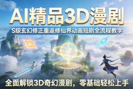 AI 3D玄幻漫剧制作全流程教学 零基础上手竖屏短剧创作