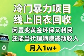 线上旧衣回收项目全流程解析 闲置变现与代理收益玩法详解