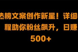 抖音网易云热榜文案创作教程 新手快速涨粉变现方法详解