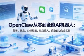 OpenClaw全能AI机器人部署开发 Skill组装微信接入全实战教程