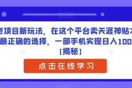2024天涯神贴售卖新平台玩法 0成本副业项目实操教程