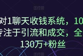 1对1聊天收钱系统实操教程 私域客户沟通转化成交全流程技巧