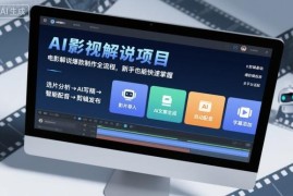 AI影视解说爆款制作全流程教程 零基础新手也可快速掌握