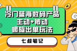 冷门蓝海数码产品主动+被动螺旋出单玩法 新手易上手可快速出单