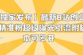 B站精准创业粉高曝光引流方法 附支持多开的操作辅助脚本