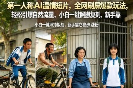 第一人称AI温情短片爆款玩法 零基础新手可复刻实现稳步涨粉