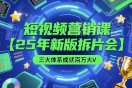 2025新版短视频营销课 含拆片会直播 三大体系助力打造百万大V