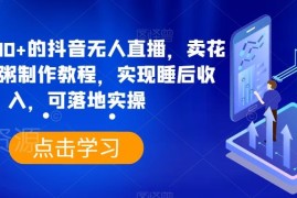 抖音无人直播卖花样早餐粥制作教程 可落地实操实现睡后收入
