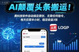 AI辅助头条原创内容生成工具 无需指令自动操作省时稳获收益