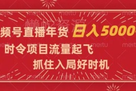 元旦春节双节视频号直播卖年货 低门槛入局实操变现教程