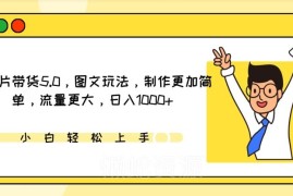 IP切片带货5.0图文玩法解析 操作简单流量高新手可快速上手增收
