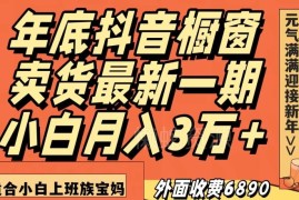 2024年底抖音橱窗卖货实操教程 适合小白宝妈上班族做副业