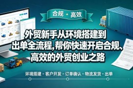 外贸新手从环境搭建到出单全流程 零基础合规开启外贸创业