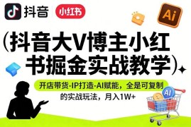 抖音大V出品小红书掘金实战教学 开店带货IP打造AI赋能玩法