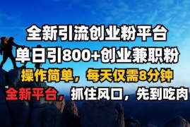 低门槛创业兼职粉引流平台操作方法 单日可引800+精准粉