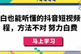 零基础可学的抖音短视频运营课 从搭建到变现全流程教学