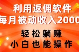 双11利用返佣软件赚被动收入 小白零门槛操作月入2000+