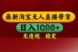 2024淘宝无人直播带货实操玩法 低门槛无违规长期可做运营教程