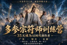 多参宗符师训练营介绍 35天掌握AI全品类视频创作能力