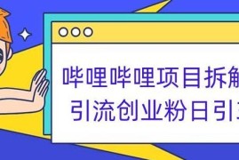 B站引流创业粉项目全拆解 日引300+实操教程小白可轻松上手