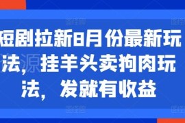 2024年8月短剧拉新最新玩法 零基础操作发布即可获得收益